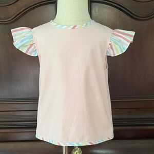 LULLABY SET Pink with Stripe Accents Top 4T